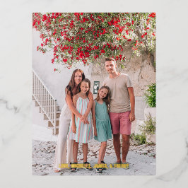 Prettig feestdagen Eenvoudige gouden folie vakanti