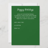 Prettig feestdagen Elegante Groen Kaart (Achterkant)