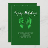 Prettig feestdagen Elegante groene  Kaart (Voorkant / Achterkant)