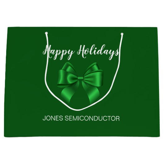 Prettig feestdagen Elegante groene kleur Groot Cadeauzakje (Voorkant)