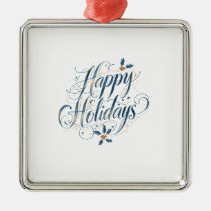 Prettig feestdagen Gelukkig kerstfeest Familie Nie Metalen Ornament