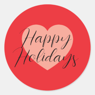 Prettig feestdagen Gelukkig kerstfeest Vakantie Ha Ronde Sticker