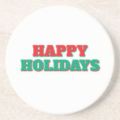 Prettig feestdagen Gelukkig kerstfeest Vakantie ti Zandsteen Onderzetter (Voorkant)