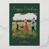 Prettig feestdagen Green Script Modern Minimaal Fo (Voorkant)