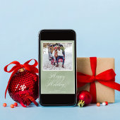 Prettig feestdagen Groene Elegante Script Feestdagenkaart