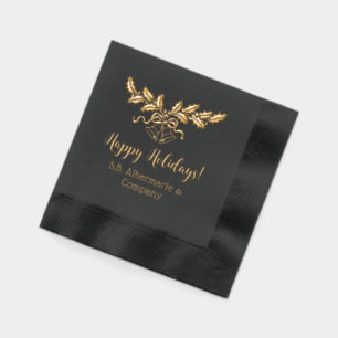 Prettig feestdagen Holly and Bells Company familie Folie Servetten