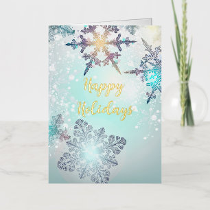 Prettig feestdagen Ijsblauwe sneeuwvlok 