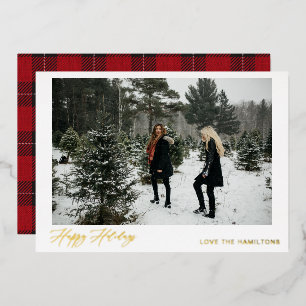 Prettig feestdagen Instant foto Folie Uitnodiging