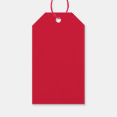 Prettig feestdagen kerst handschrift rood wit cadeaulabel (Achterkant)