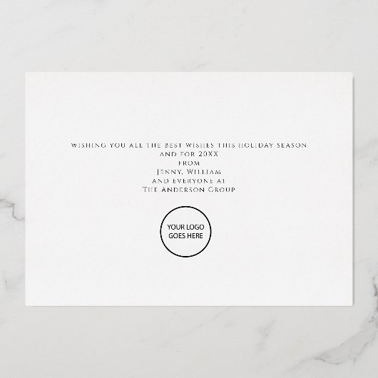 Prettig feestdagen Kerstbomen Zakelijk Logo Goud (Achterkant)