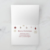 Prettig feestdagen Kerstmis Rood Sneeuwbedekt Huis (Binnen)