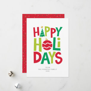 Prettig feestdagen leuk geïllustreerd feestdagenkaart