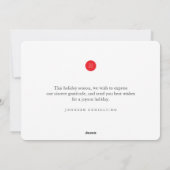 Prettig feestdagen Moderne Hulstbes Dennentakken R Feestdagenkaart (Achterkant)