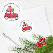 Prettig feestdagen Onze Thuis naar Jouw Ronde Stic Ronde Sticker