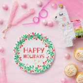 Prettig feestdagen papieren bordje (Feest)