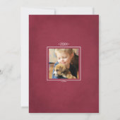 Prettig feestdagen Roestbruine rode wijn foto Feestdagenkaart (Achterkant)