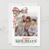 Prettig feestdagen Rood Groen Feestdagenkaart (Voorkant)