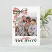 Prettig feestdagen Rood Groen Feestdagenkaart (Staand voorkant)