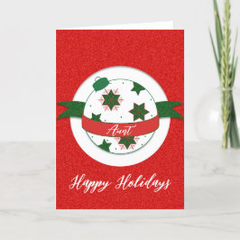 Prettig feestdagen tante kerstbal kerstkaart  kaart