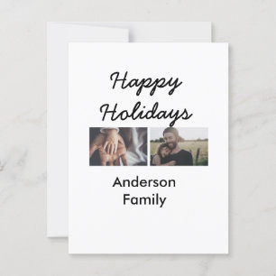 Prettig feestdagen vader zoon kerst foto familie n briefkaart