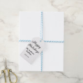 Prettig feestdagen voeg naam datum jaar toe eenvou cadeaulabel (Met Touw)