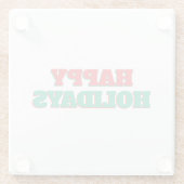 Prettig feestdagen Zalig kerstfeest Vakantie tijd Glazen Onderzetter (Achterkant)