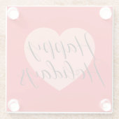 Prettig feestdagen Zalig kerstfeest Vakantietijd H Glazen Onderzetter (Achterkant)