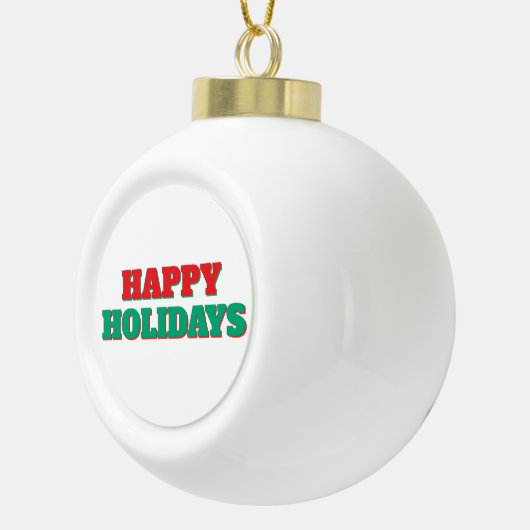 Prettig feestdagen Zalig kerstfeest Vakantietijd Keramische Bal Ornament (Rechts)