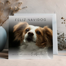 Prettig Feestelijk Navidog | Foto Kerstmis Feestdagenkaart