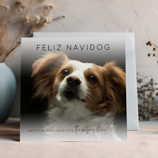 Prettig Feestelijk Navidog | Foto Kerstmis Feestdagenkaart