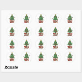 Prettig Feestelijk Ronde Sticker (Vel)