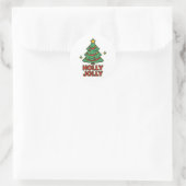 Prettig Feestelijk Ronde Sticker (Tas)