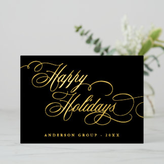 Prettig feestelijke Calligrafie zakelijke Groet Folie Uitnodiging