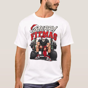 Prettig Fitmas Sterker Dan Mijn Excuses Kerstmis T-shirt