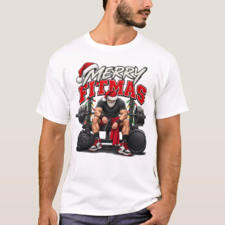 Prettig Fitmas Sterker Dan Mijn Excuses Kerstmis T-shirt