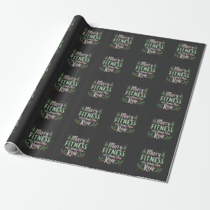 Prettig Fitness en Gelukkig Nieuw Achterwerk Bodyb Cadeaupapier