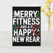 Prettig Fitness Gelukkig Nieuw Achterwerk Workout Kaart (Gele Bloem)