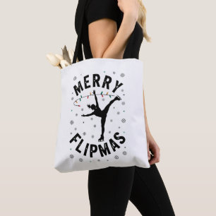 Prettig Flipmas IJs Schaatser Kunstschaatsen Kerst Tote Bag