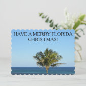 PRETTIG FLORIDA KERSTFEEST FEESTDAGENKAART (Staand voorkant)