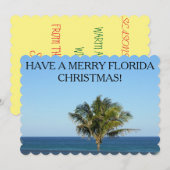 PRETTIG FLORIDA KERSTFEEST FEESTDAGENKAART (Voorkant / Achterkant)