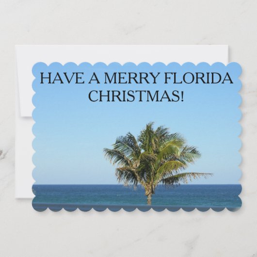 PRETTIG FLORIDA KERSTFEEST FEESTDAGENKAART (Voorkant)