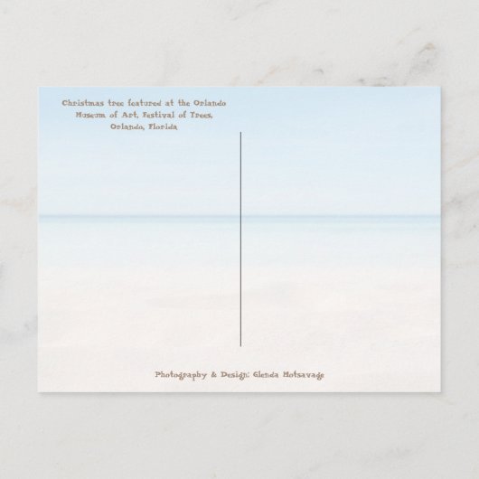 Prettig Florida Kerstmis Tropisch Strand en Boom Feestdagenkaart (Achterkant)