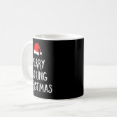 Prettig Foring Kerstmis Ongepaste Kerstman Pyjama Koffiemok (Voorkant links)