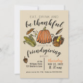 Prettig Friendsgiving | Geef Dank Kaart (Voorkant)