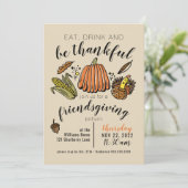 Prettig Friendsgiving | Geef Dank Kaart (Staand voorkant)