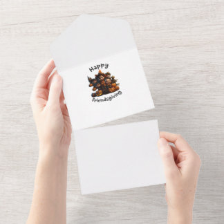 Prettig Friendsgiving-gegroet All In One Uitnodiging