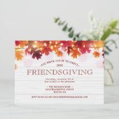 Prettig Friendsgiving herfst dinerfeestmaal Kaart (Staand voorkant)