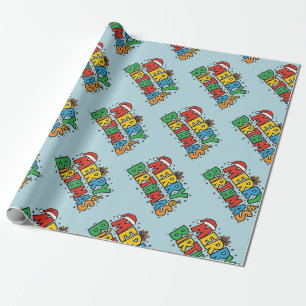 Prettig geboortemas Kerstmis Verjaardag Cadeaupapier