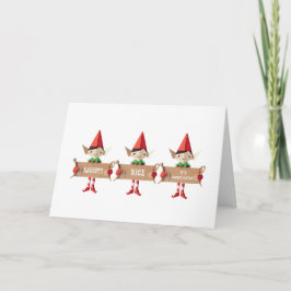 Prettig Gecompliceerde Feestdagen Stoute Brave Elf Kaart