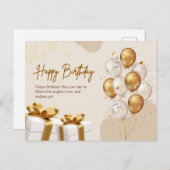 Prettig Gefeliciteerd met je verjaardag Briefkaart (Voorkant / Achterkant)